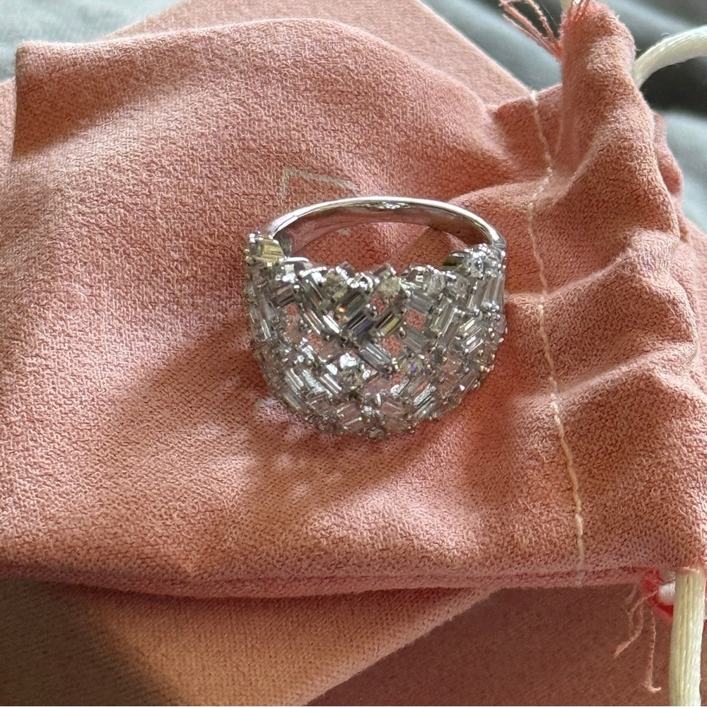 New LULEA Sterling Silver Cubic Zirconia ring